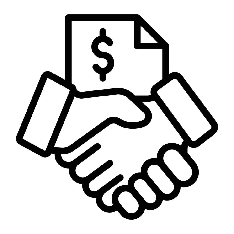 Agreement Line Icon Design vector