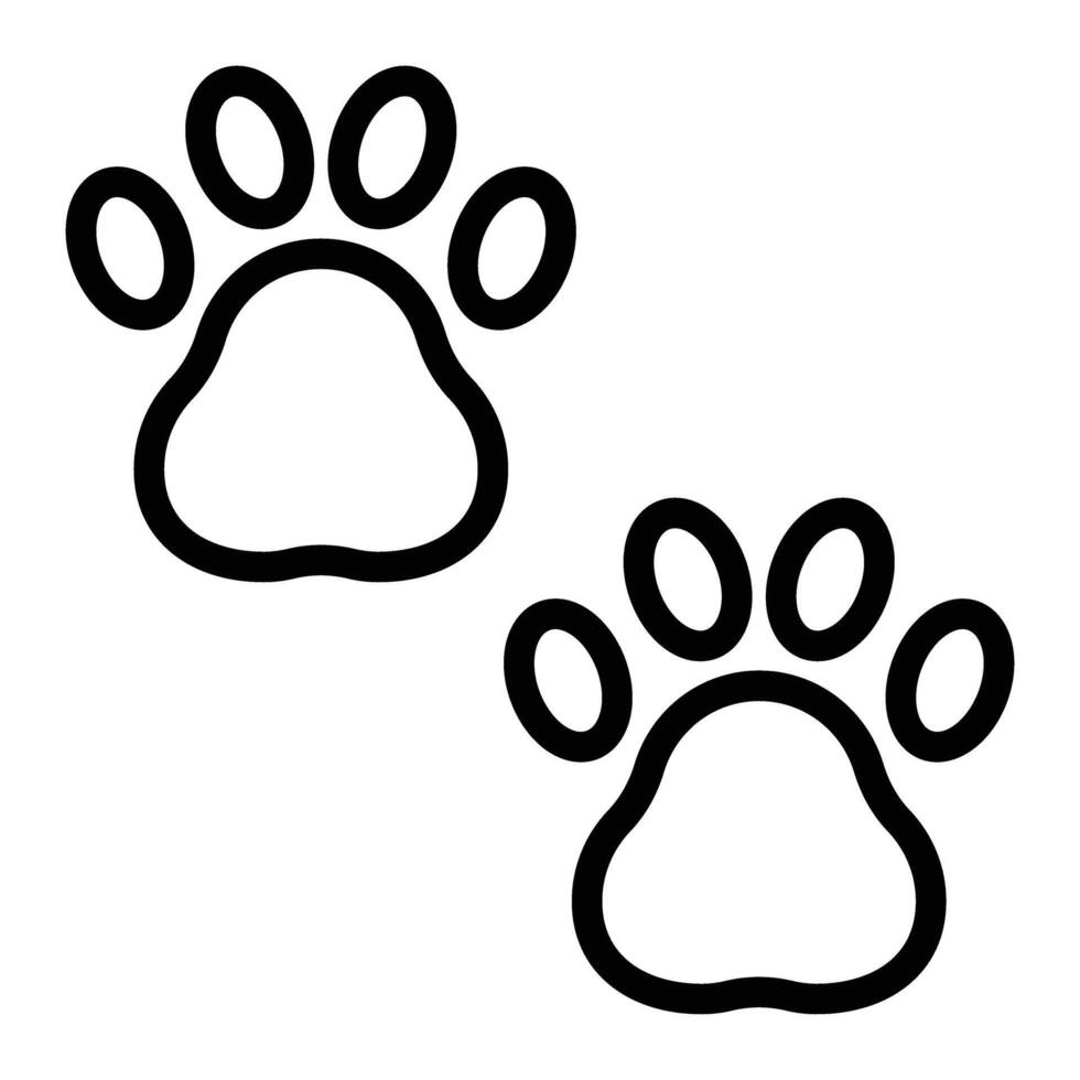Pawprint Line Icon Design vector