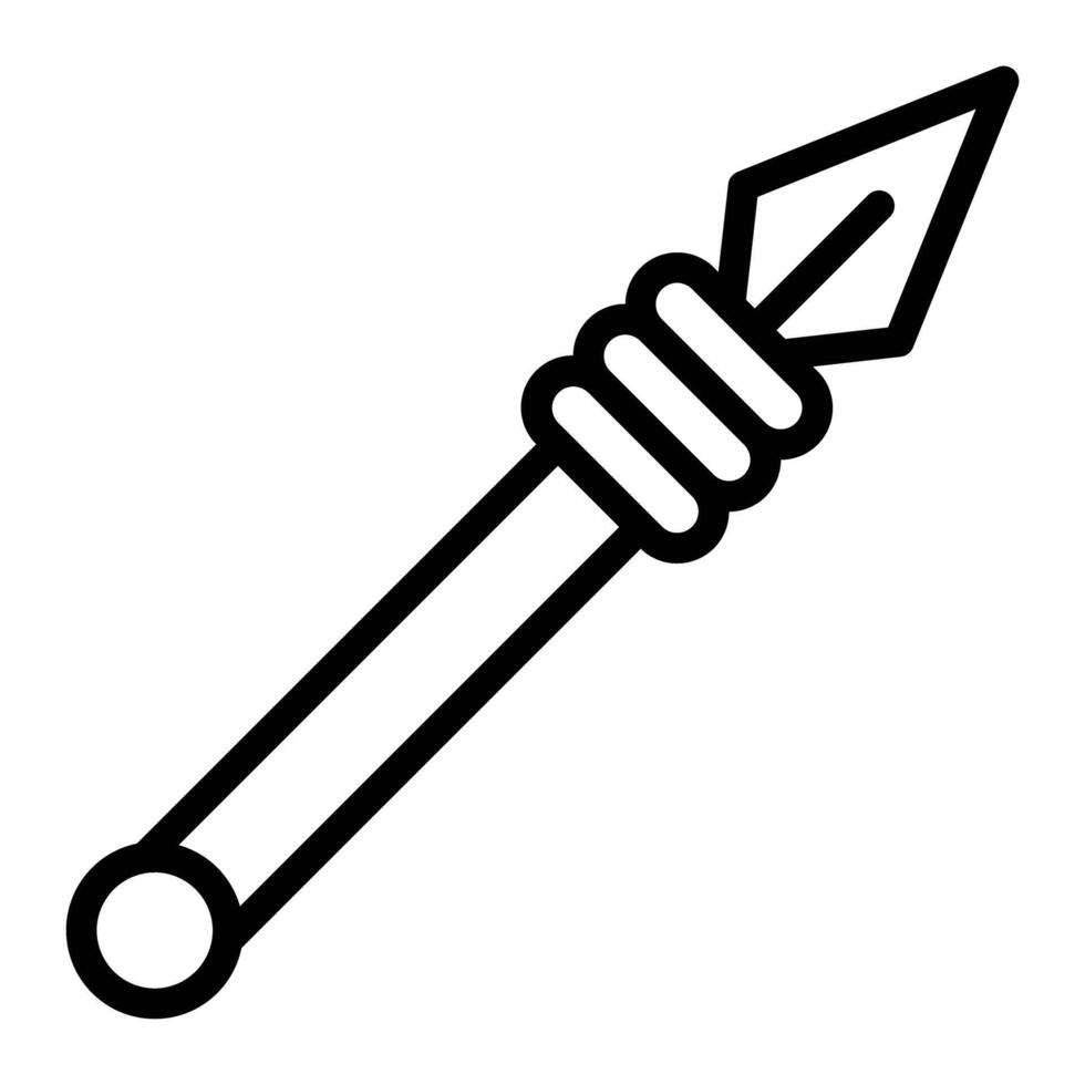Spear Line Icon Design vector