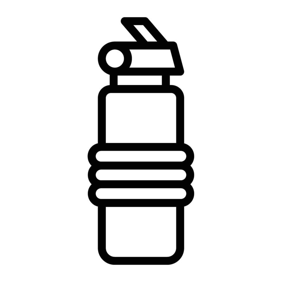Water Flask Line Icon Design vector