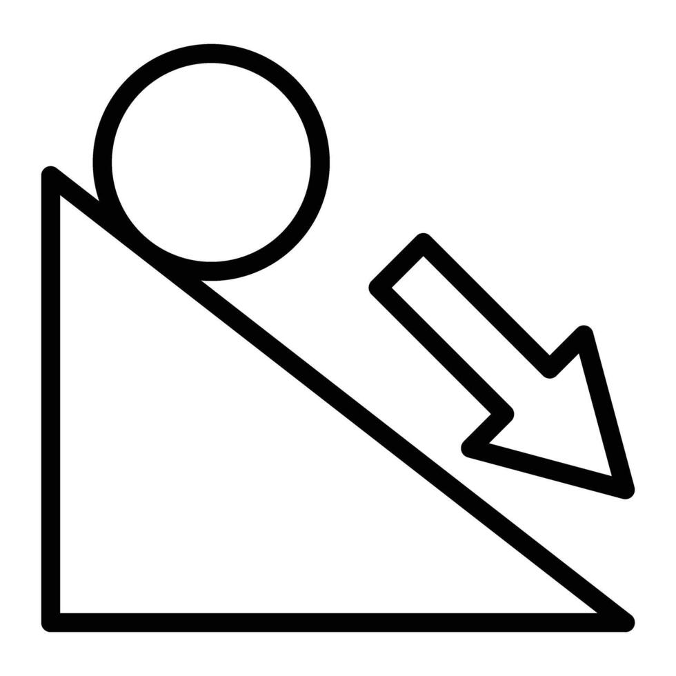 Down Hill Line Icons Design vector