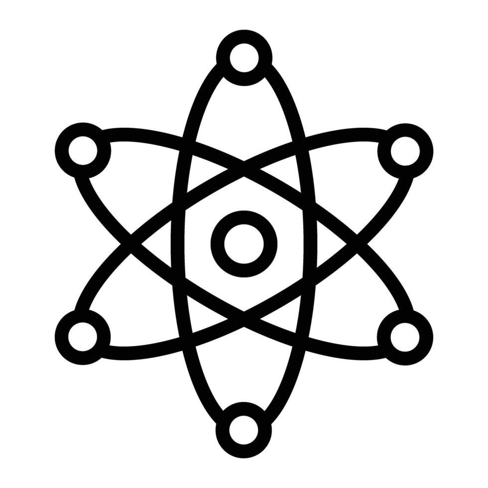 Atom Line Icons Design vector