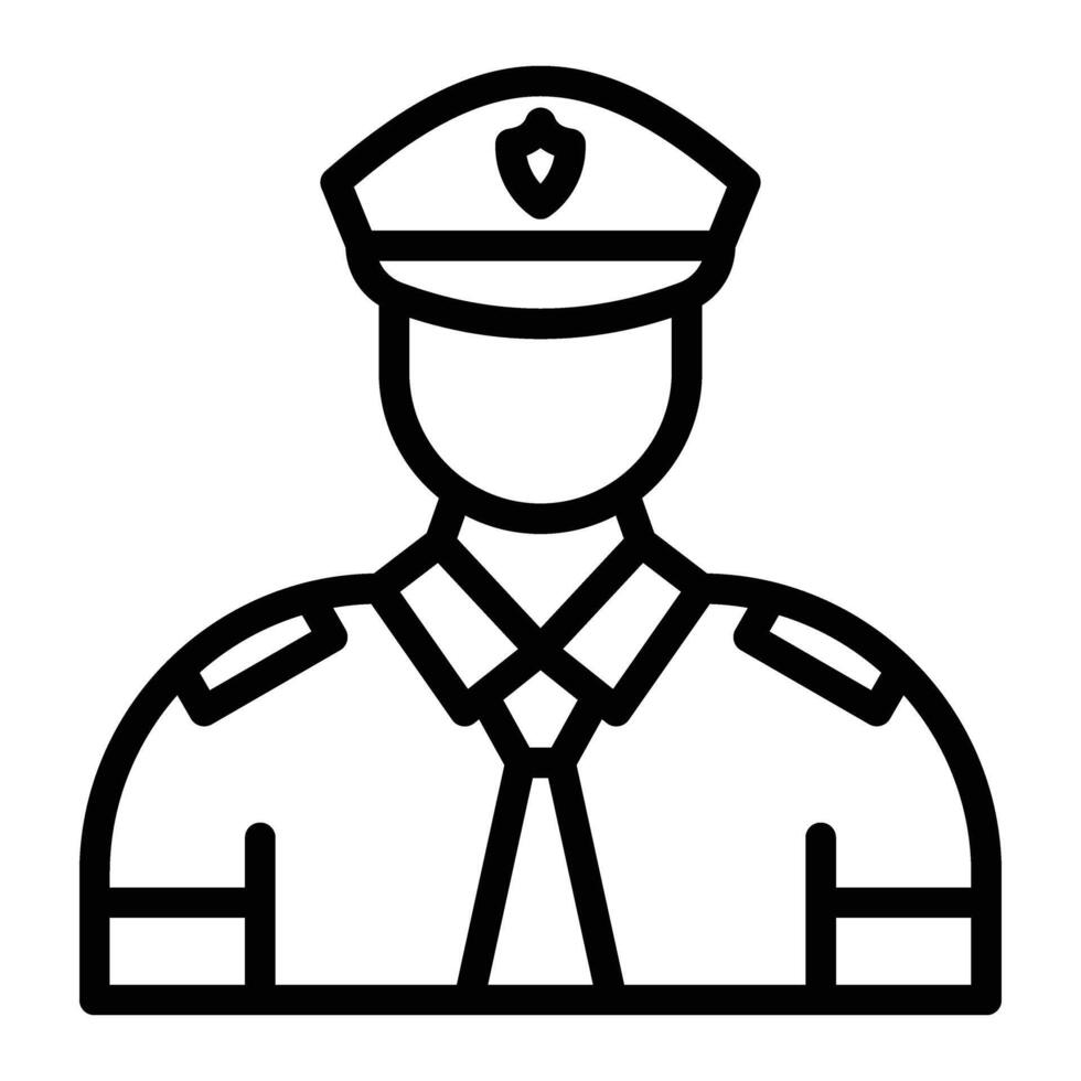 Custom Officer Line Icons Design vector