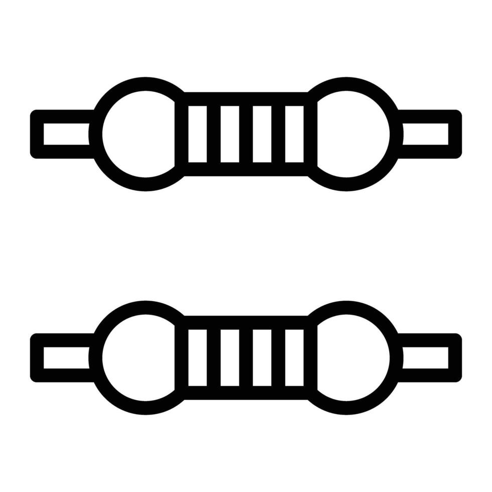 Resistor Line Icons Design vector