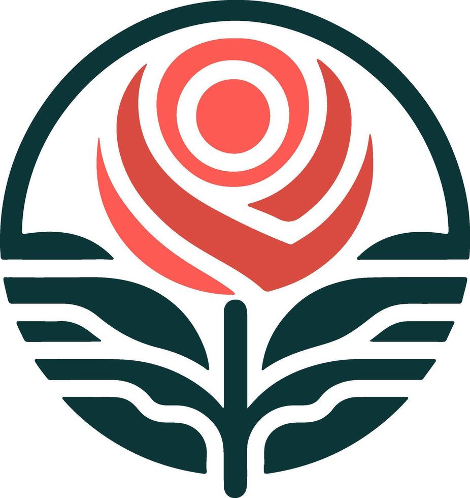 creative flower logo icon with a white background vector