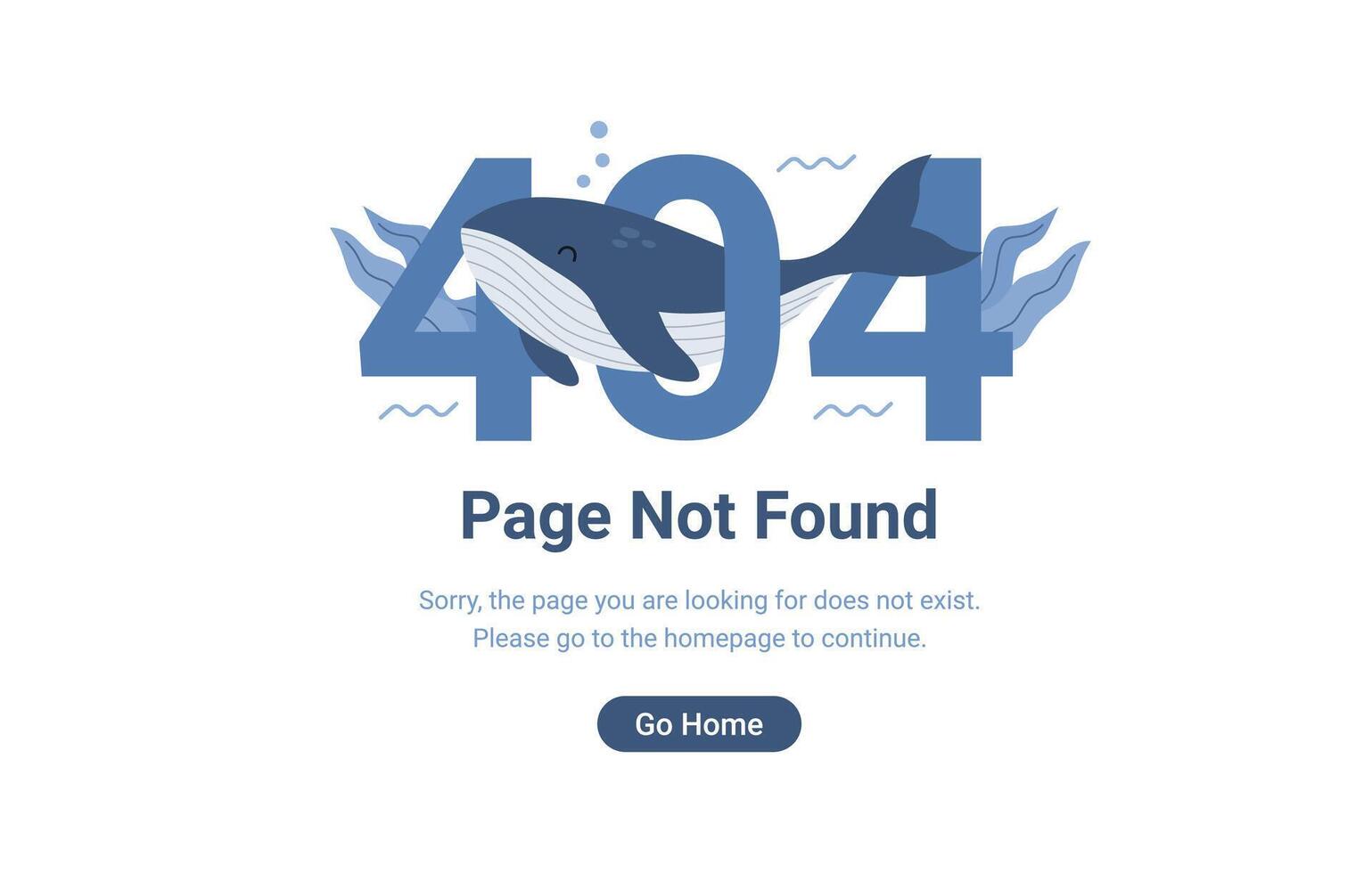Flat 404 page not found illustration vector