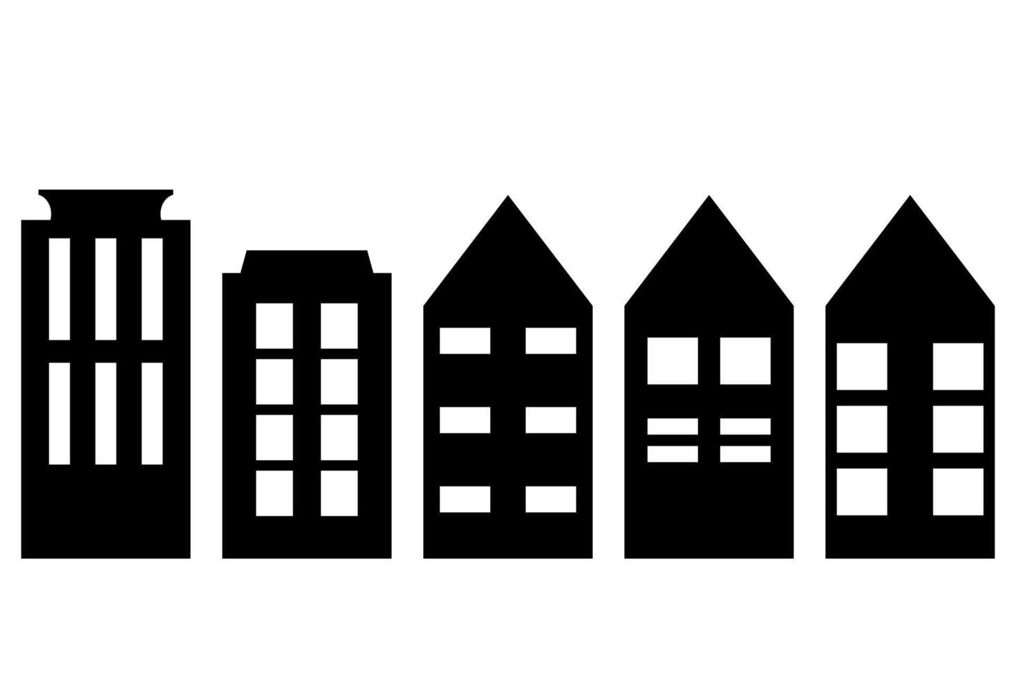 Urban tall building icon design vector