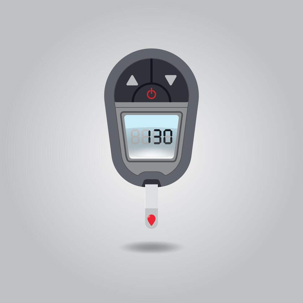 Glucose blood meter. Glucose meter design illustration vector