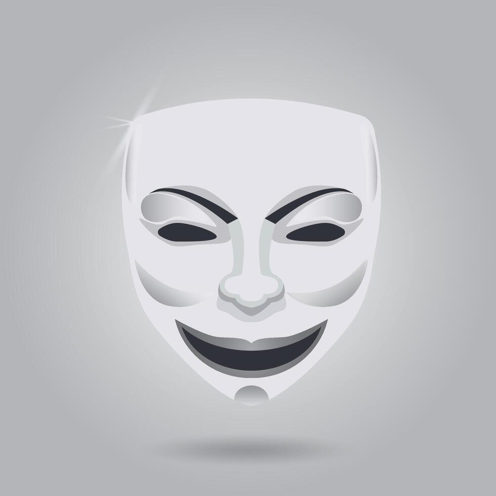 Smile mask character design illustration vector