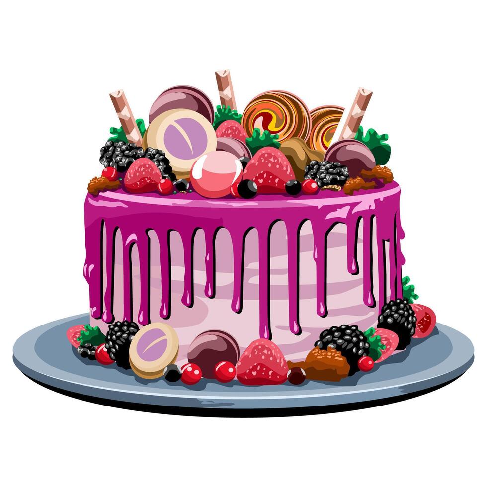 vector-based images of various cakes vector