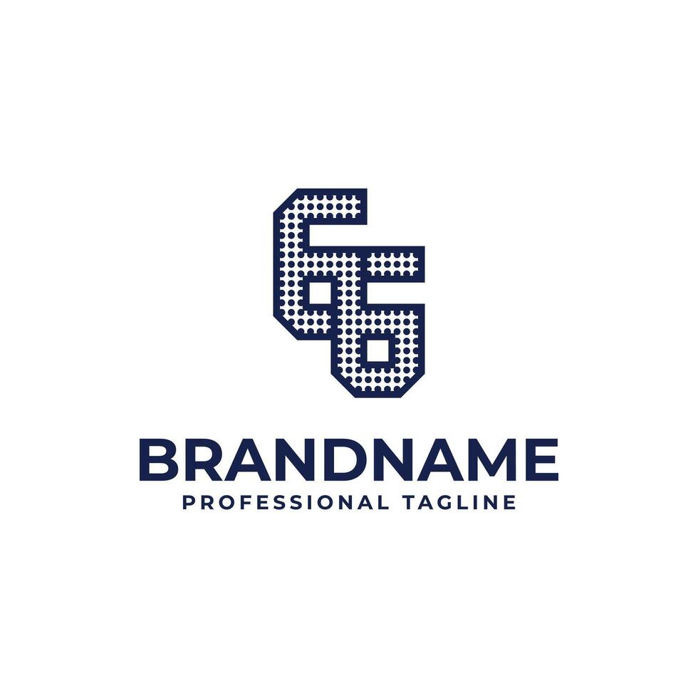 Letters GG Dot Monogram Logo, Suitable for business with GG initials vector