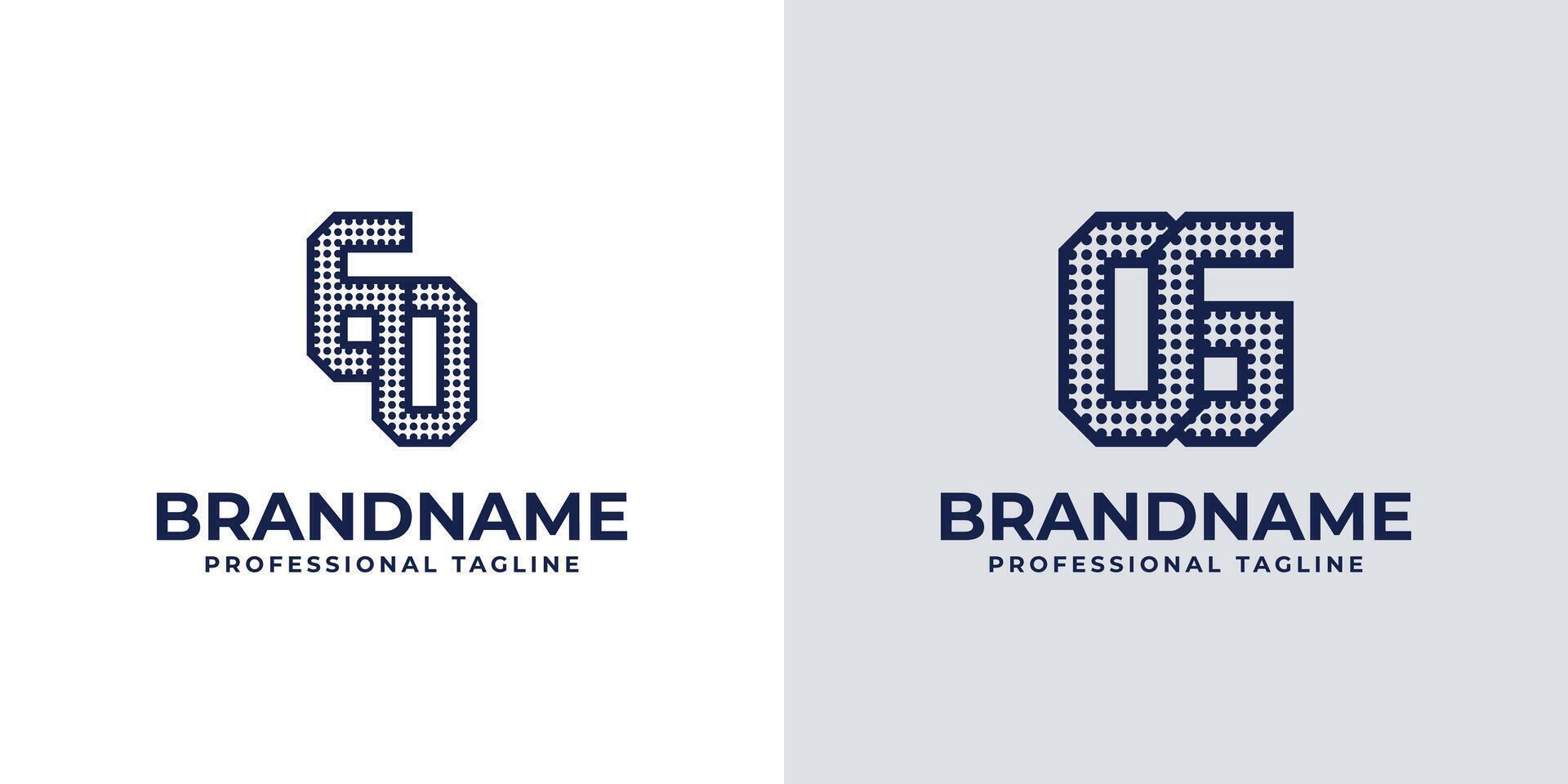 Letters GO and OG Dot Monogram Logo, Suitable for business with OG or GO initials vector