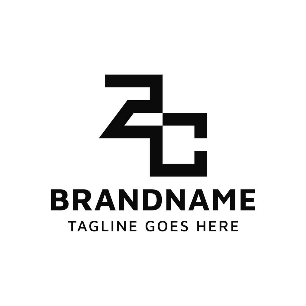 Letters ZC Monogram Logo Set, suitable for any business with CZ or ZC initials vector