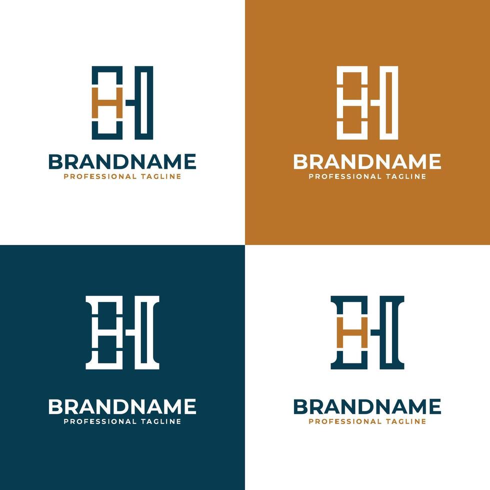 Elegant Letters HH Monogram Logo, suitable for business with HH initials vector