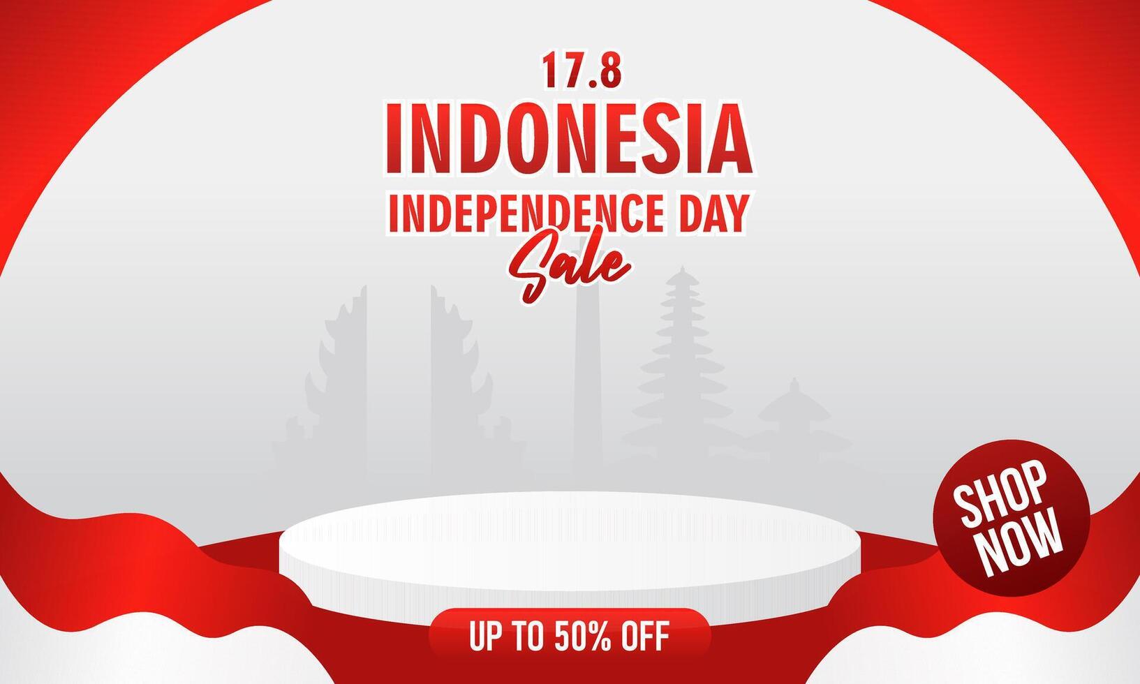 79th of august indonesian independence day sale square banner for social media post vector
