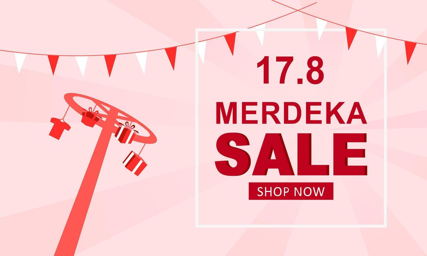 79th of august indonesian independence day sale square banner for social media post vector