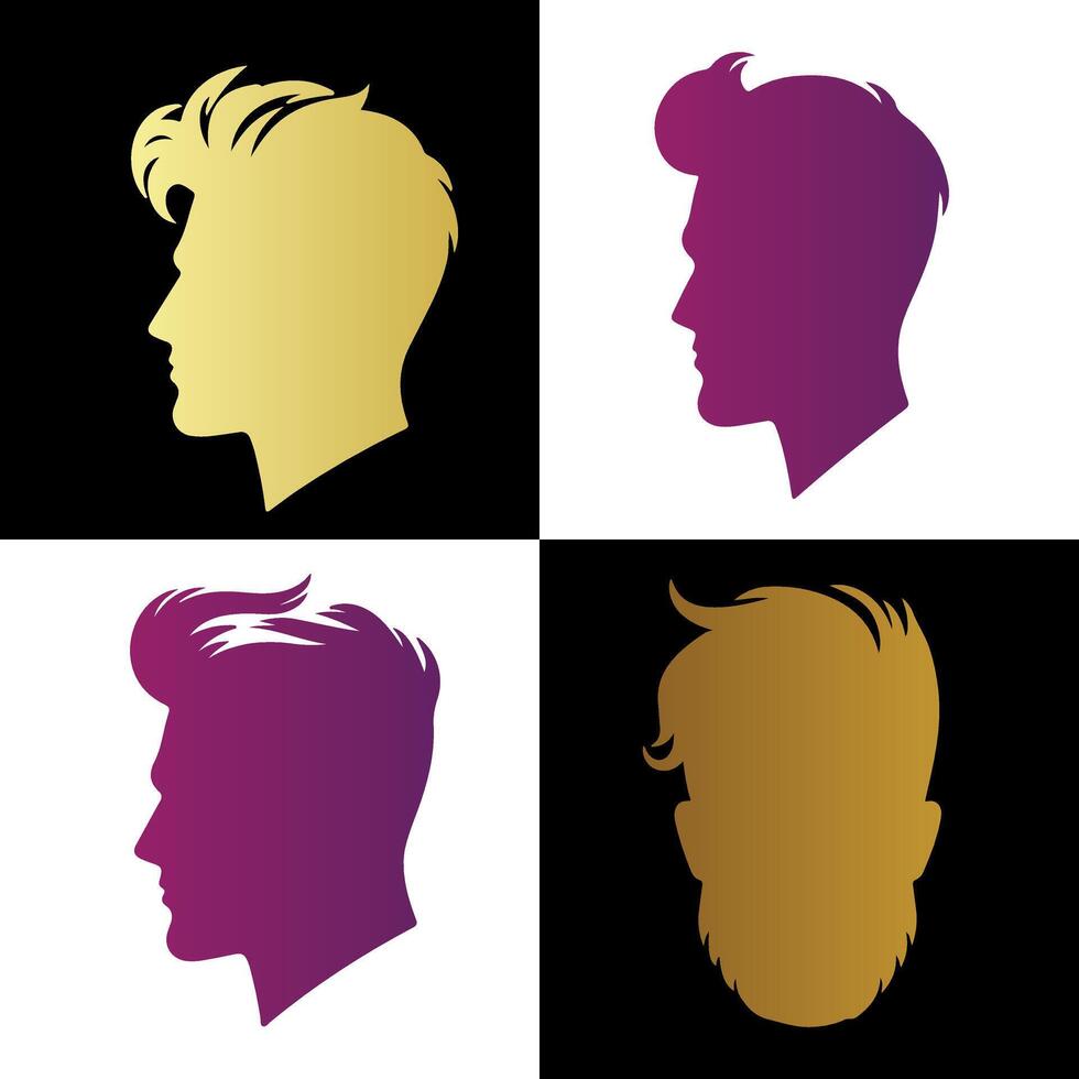 Elegant Hairstyles for Modern Men vector