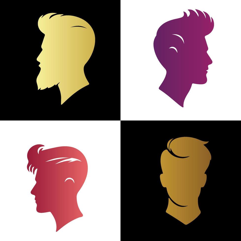 Elegant Hairstyles for Modern Men vector