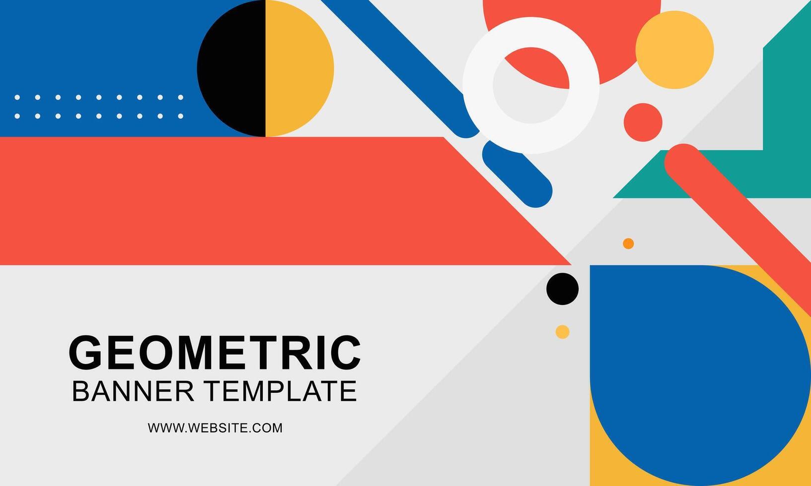 Gradient geometric pattern horizontal banner vector