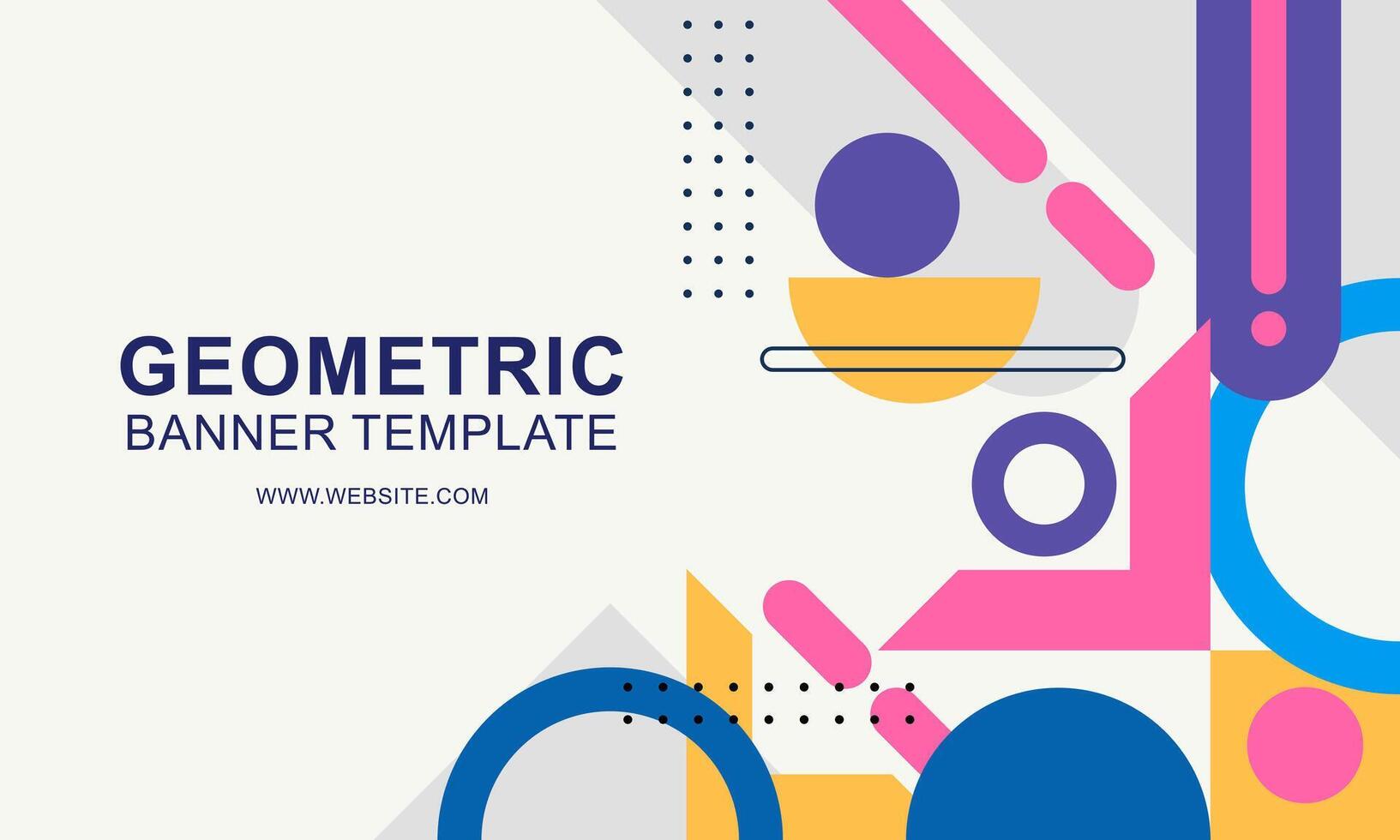 Gradient geometric pattern horizontal banner vector