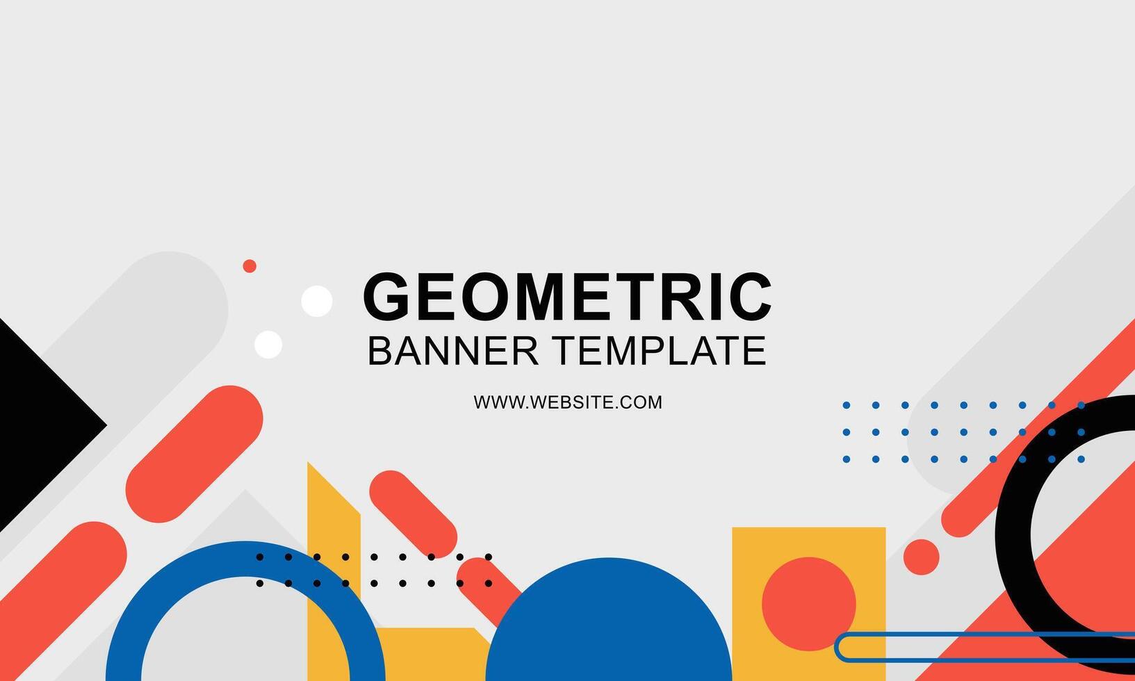 Gradient geometric pattern horizontal banner vector