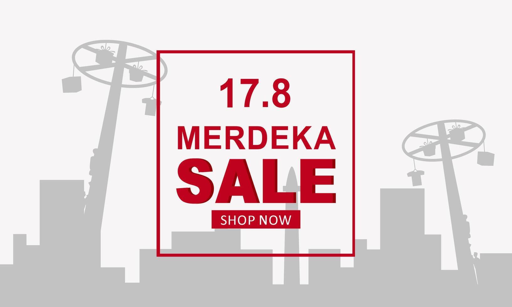79th of august indonesian independence day sale square banner for social media post vector