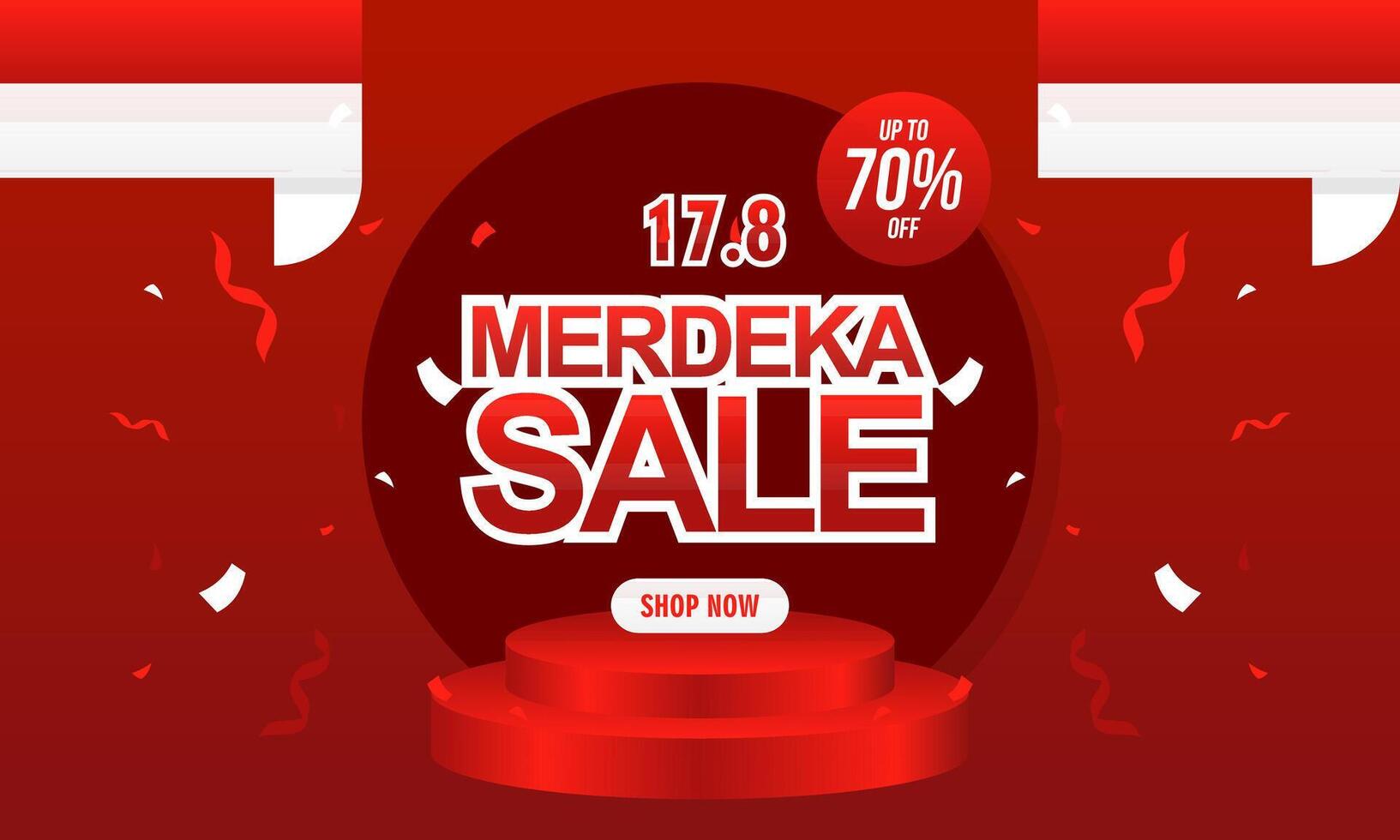 79th of august indonesian independence day sale square banner for social media post vector