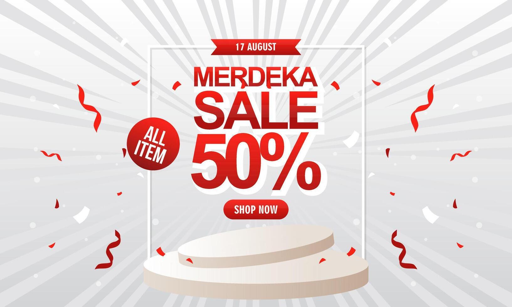 79th of august indonesian independence day sale square banner for social media post vector