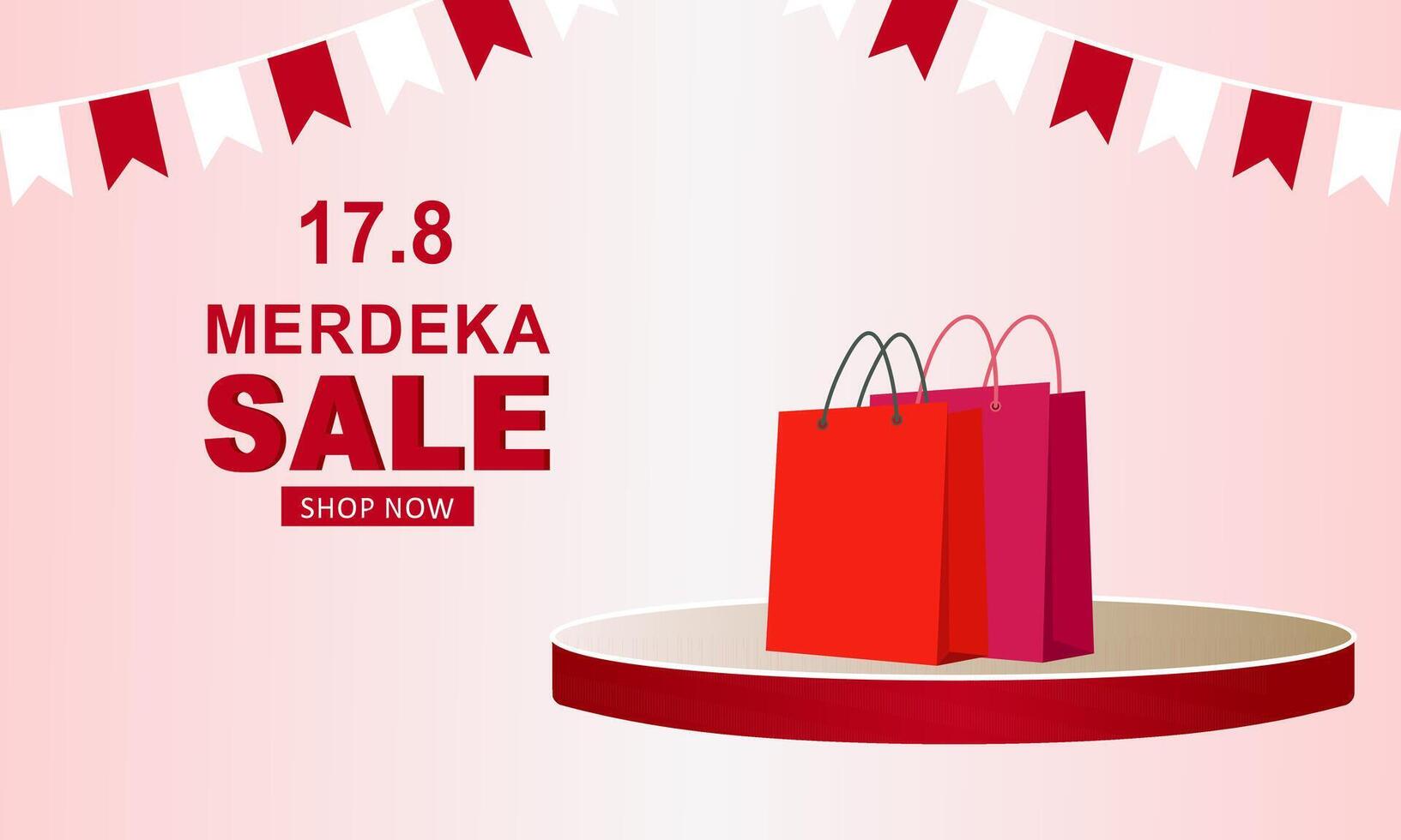 79th of august indonesian independence day sale square banner for social media post vector