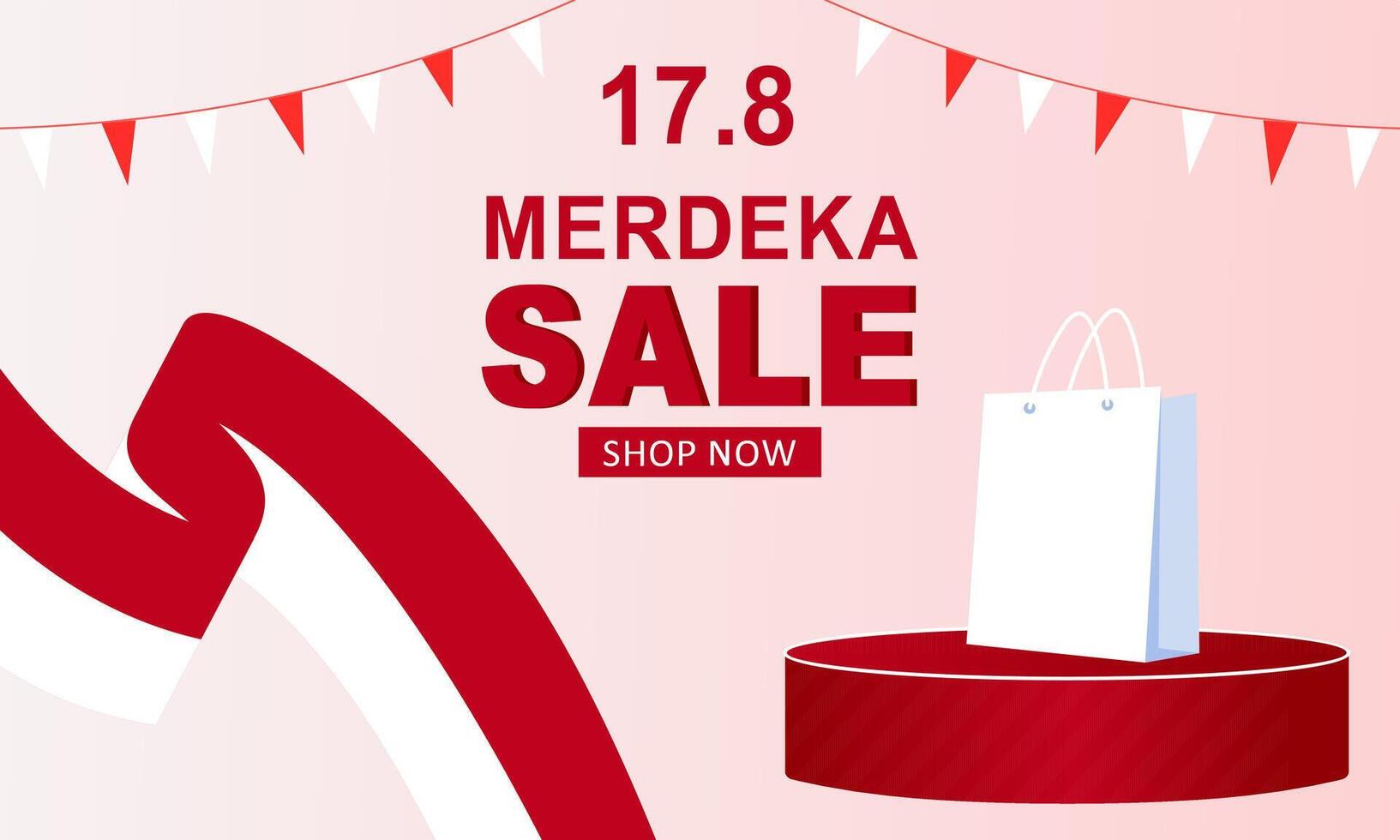79th of august indonesian independence day sale square banner for social media post vector