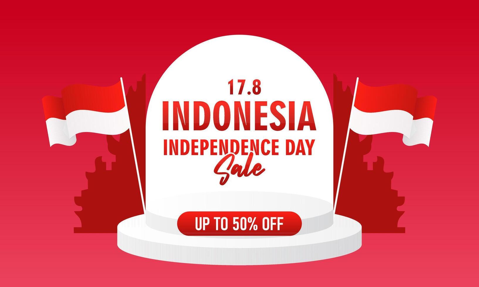 79th of august indonesian independence day sale square banner for social media post vector