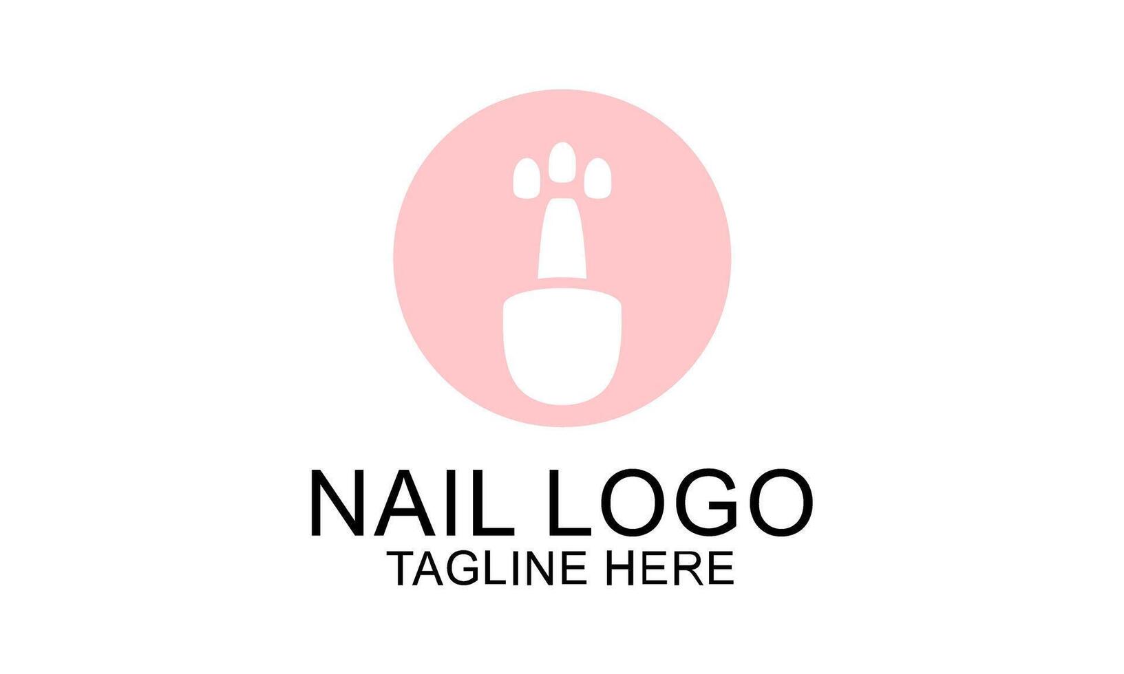 Nail beauty logo design with creative element style vector
