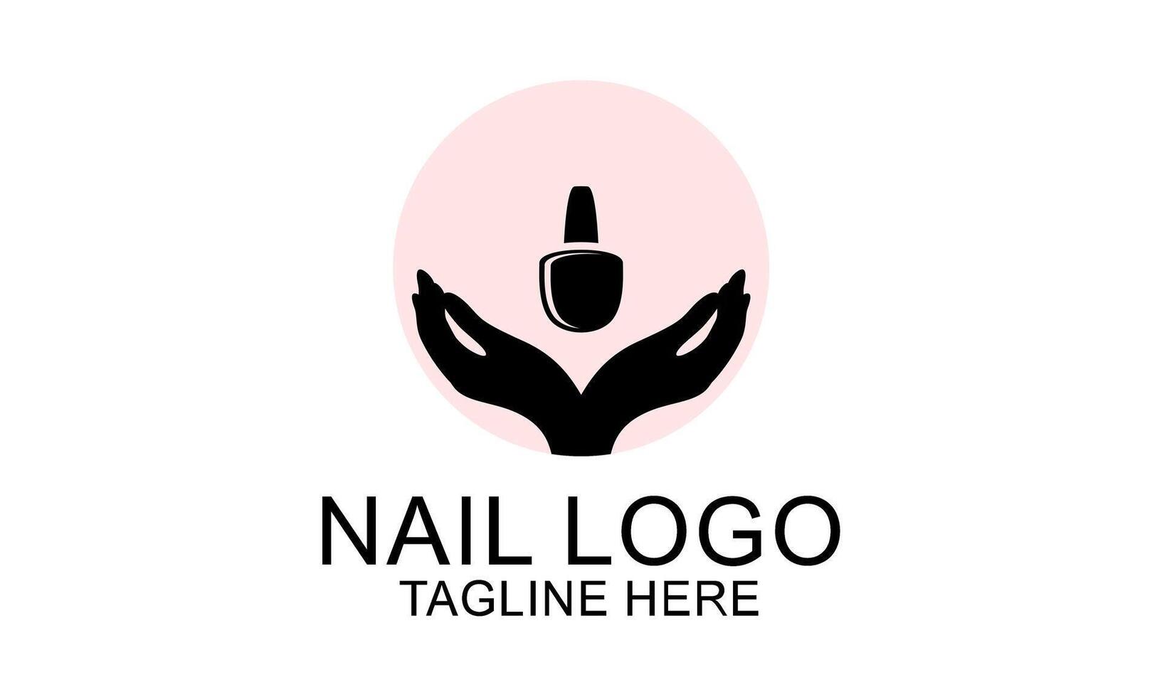 Nail beauty logo design with creative element style vector