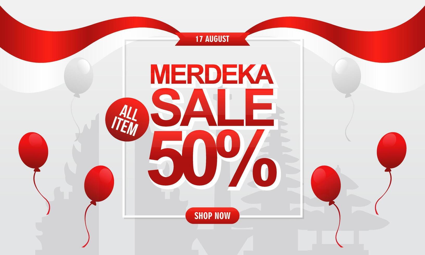 79th of august indonesian independence day sale square banner for social media post vector