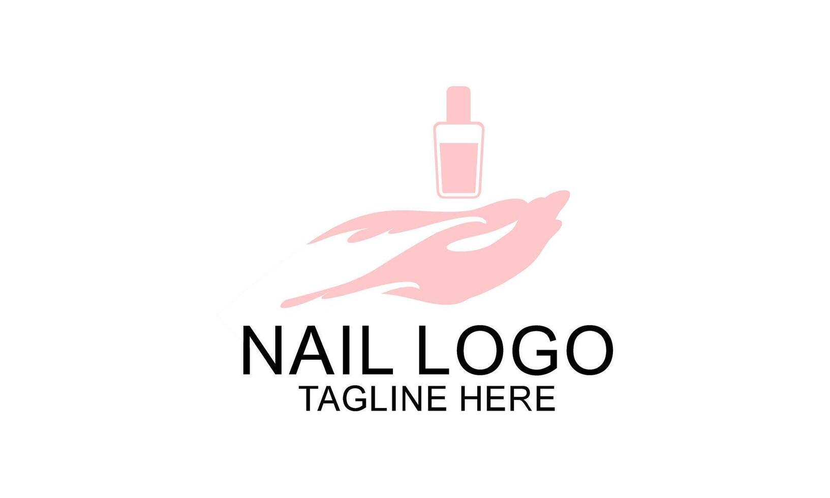 Nail beauty logo design with creative element style vector