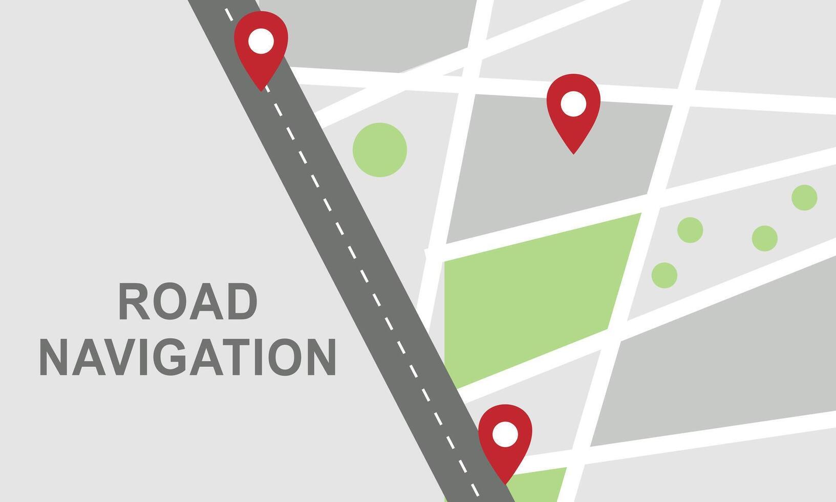 Navigation concept with pin pointer illustration vector