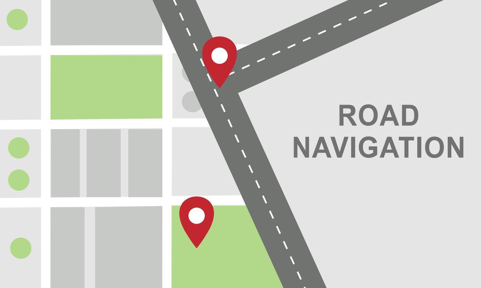 Navigation concept with pin pointer illustration vector