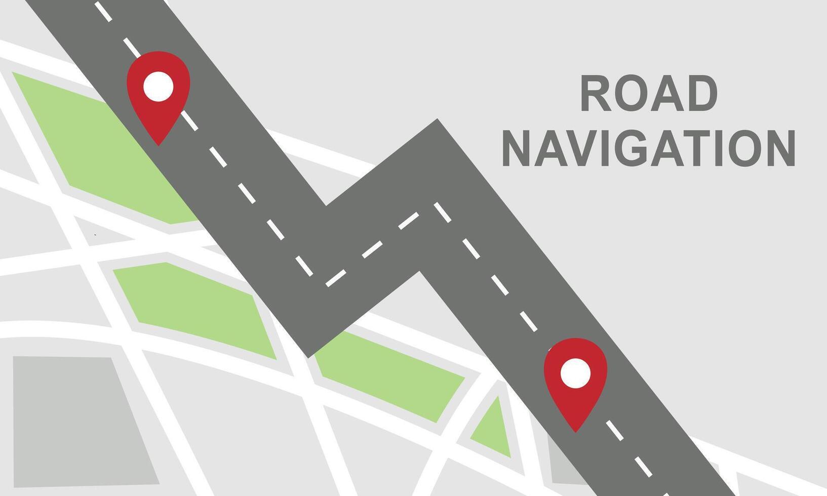 Navigation concept with pin pointer illustration vector