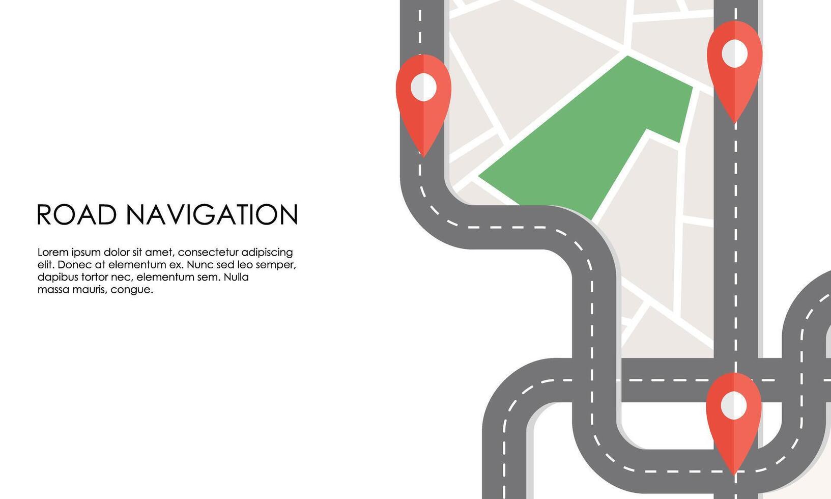 Navigation concept with pin pointer illustration vector