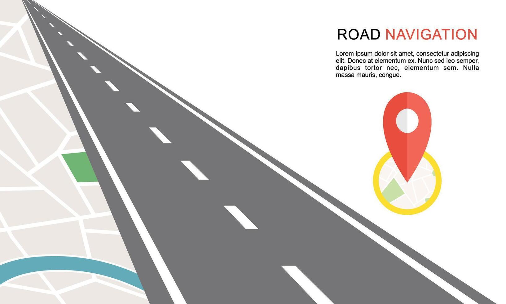 Navigation concept with pin pointer illustration vector
