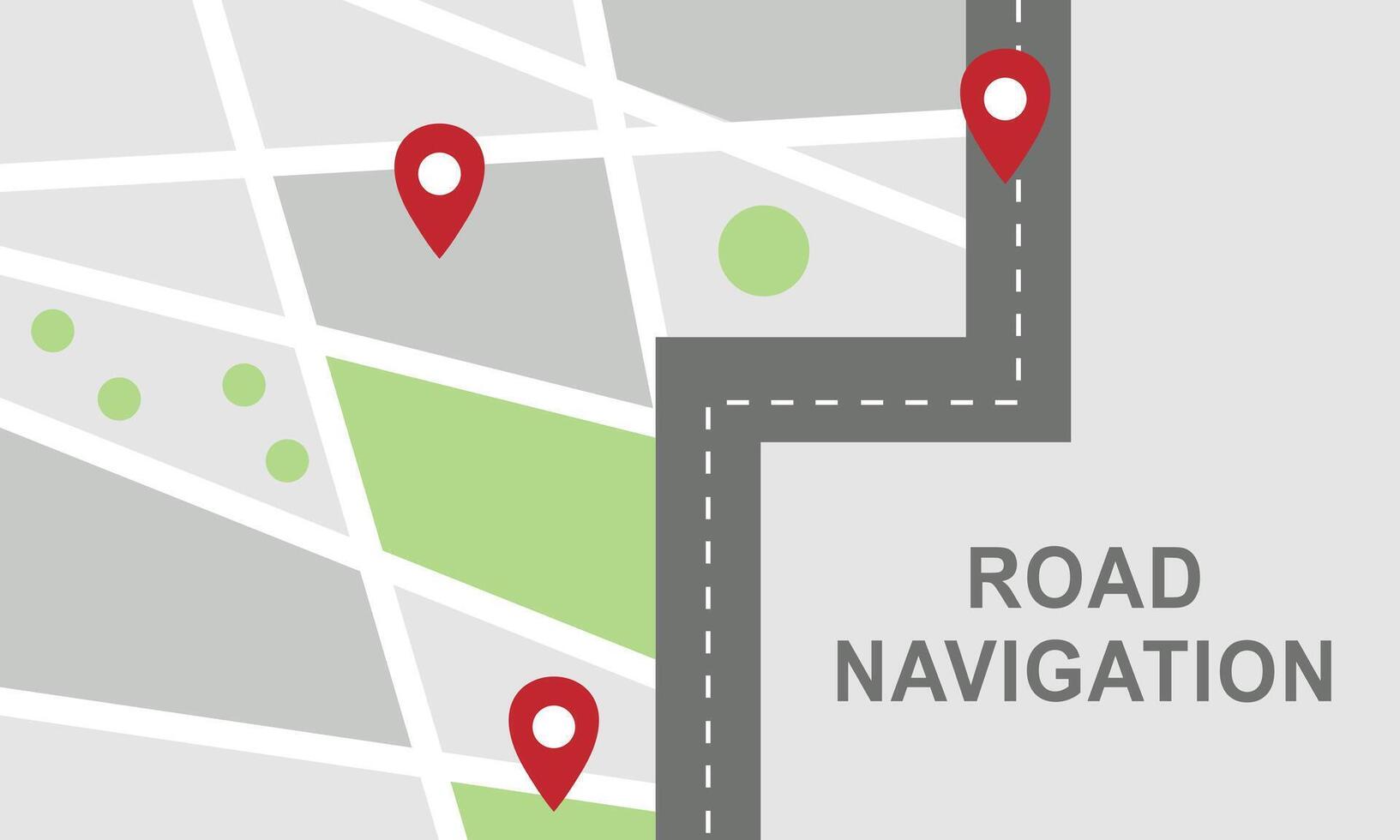 Navigation concept with pin pointer illustration vector