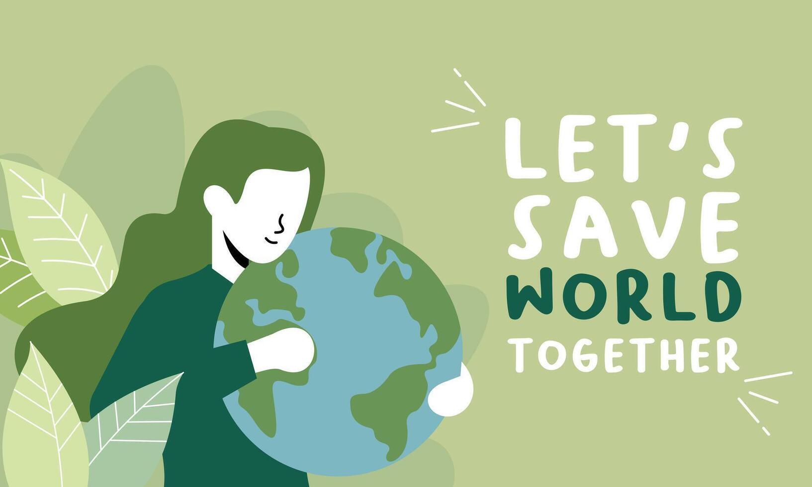 Earth day poster illustration vector