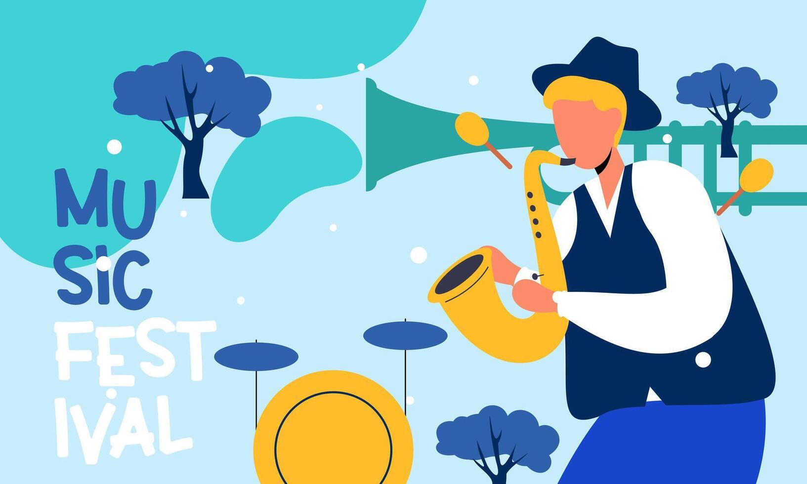 Posters for a summer live music festival or jazz party vector