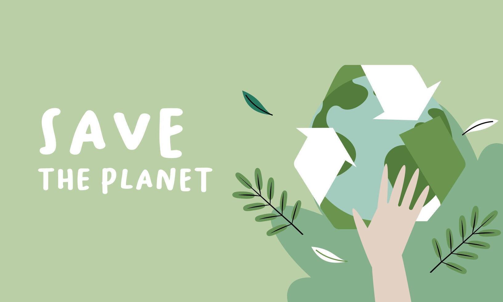 Earth day poster illustration vector