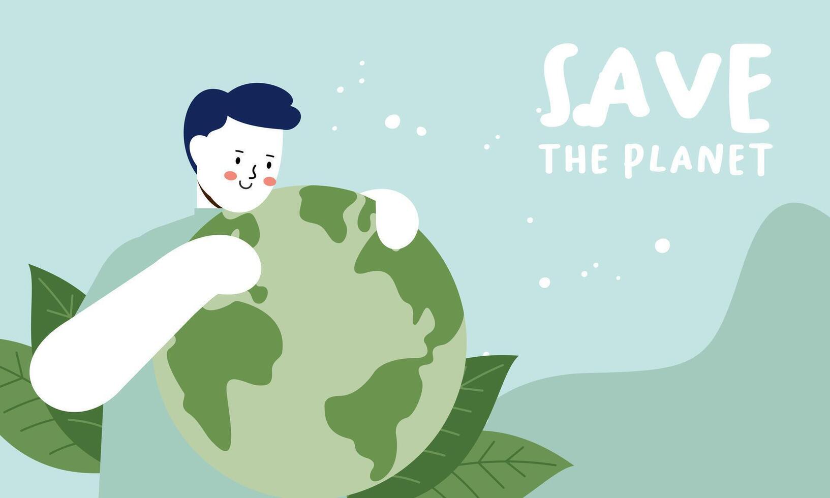 Earth day poster illustration vector
