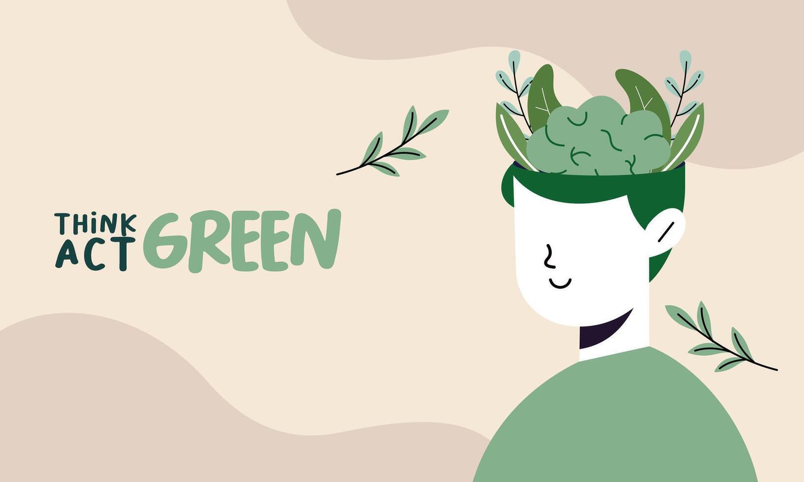 Earth day poster illustration vector