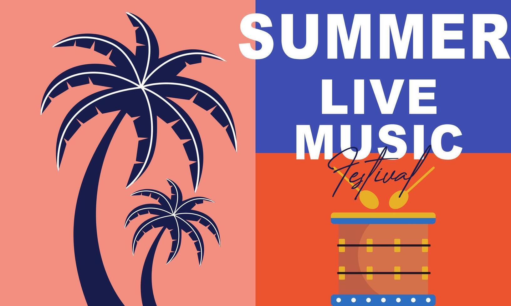 Posters for a summer live music festival or jazz party vector