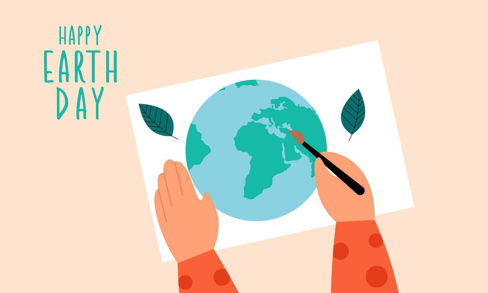 Earth day poster illustration vector