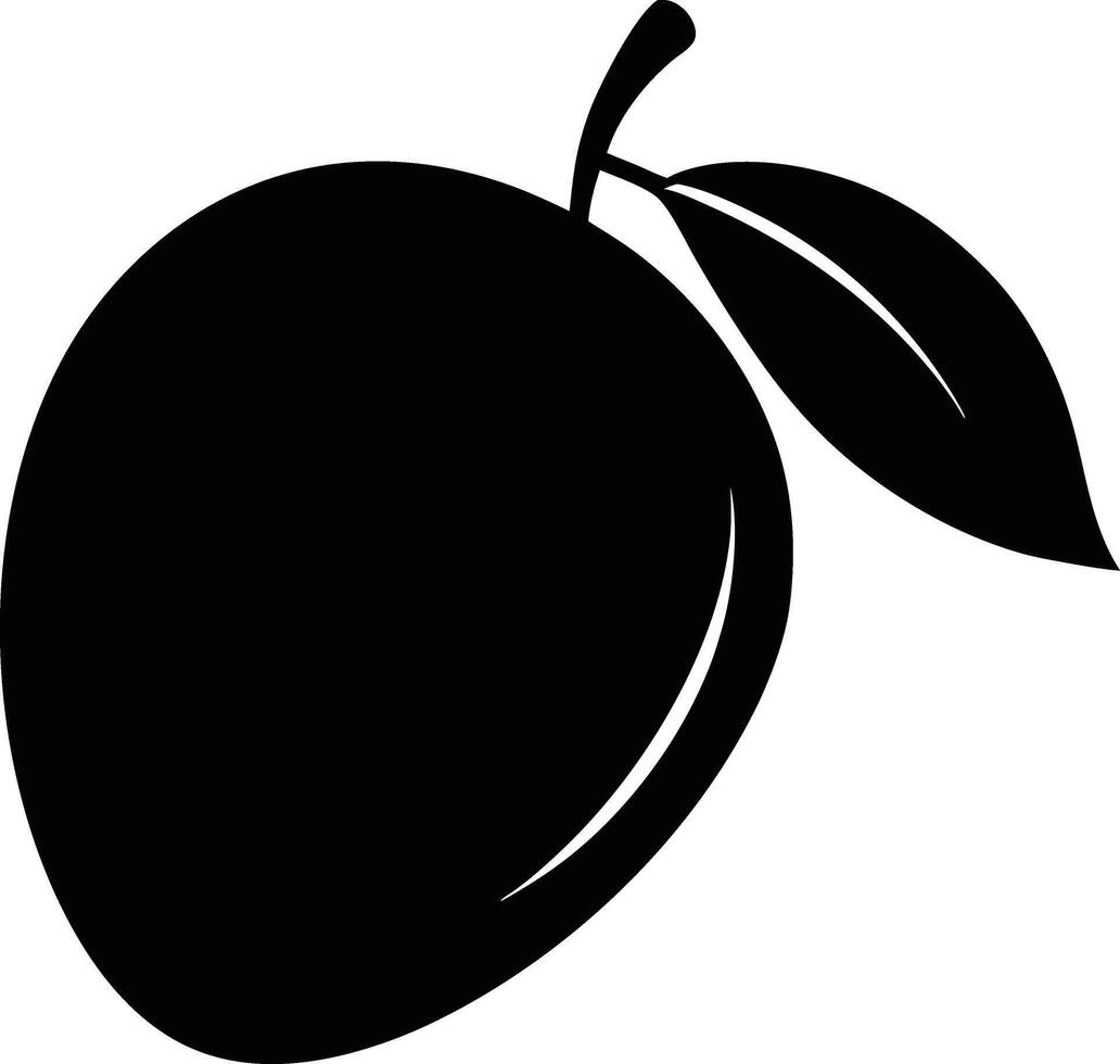 A mango silhouette illustration white background vector