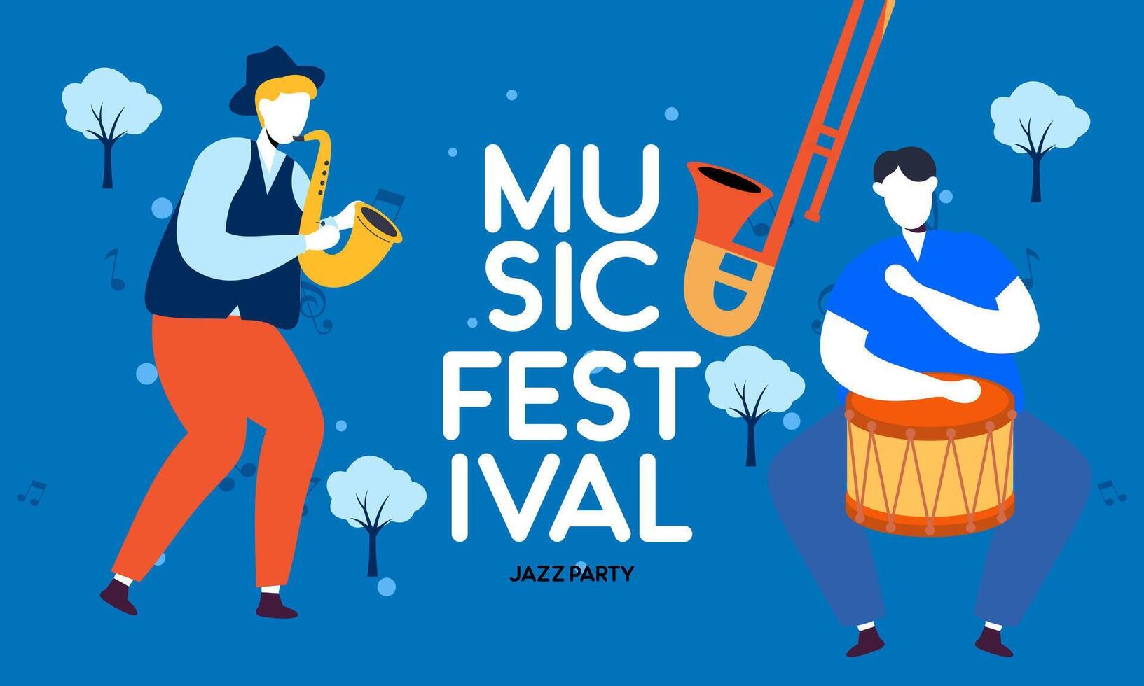 Posters for a summer live music festival or jazz party vector